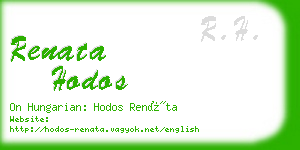 renata hodos business card